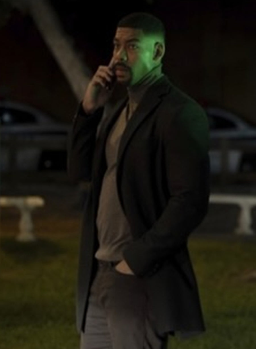 Aaron Pierre Lanterns S01 John Stewart Wool Coat
