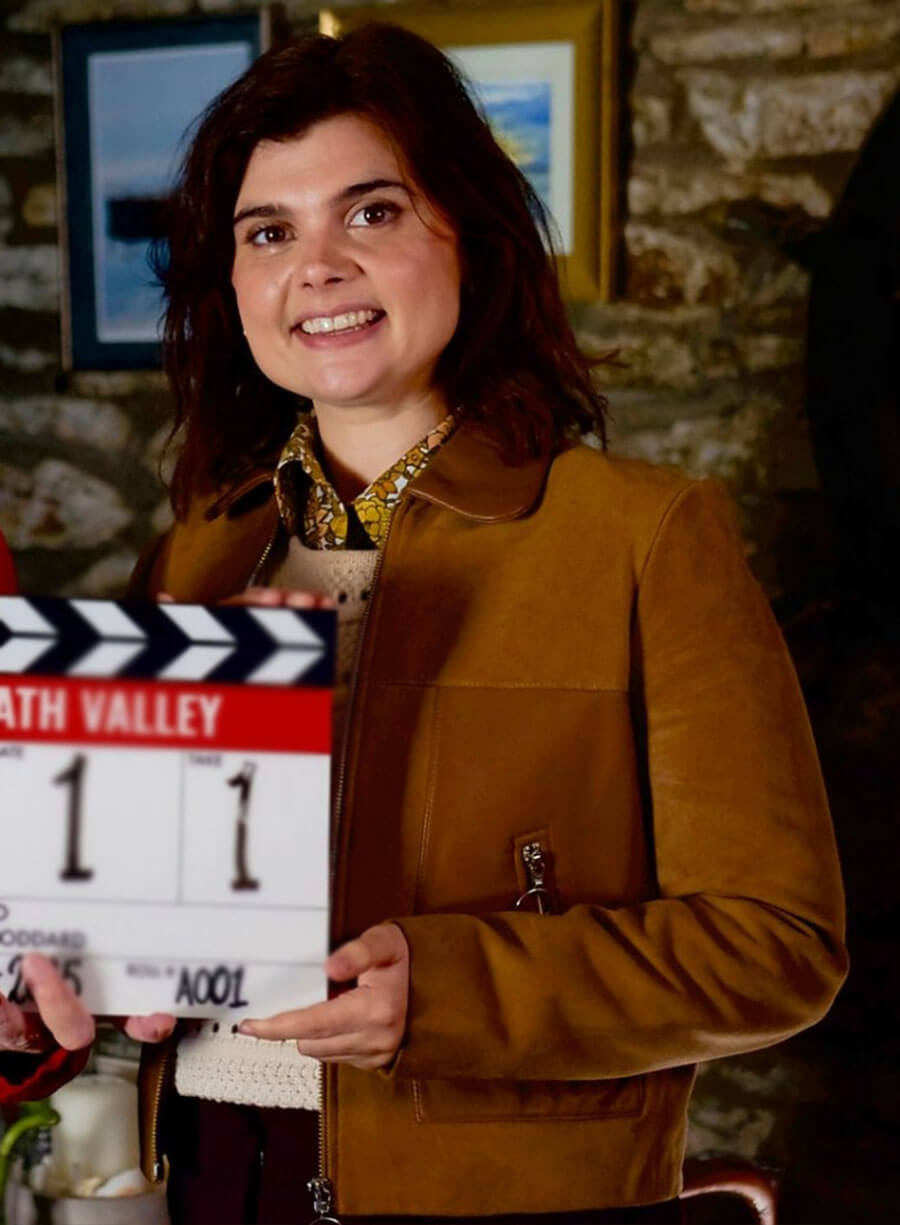 Death Valley S02 Janie Mallowan Brown Leather Jacket