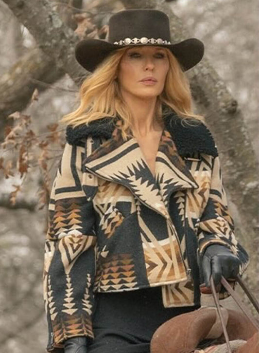 Beth Dutton Dutton Ranch Aztec Printed Jacket