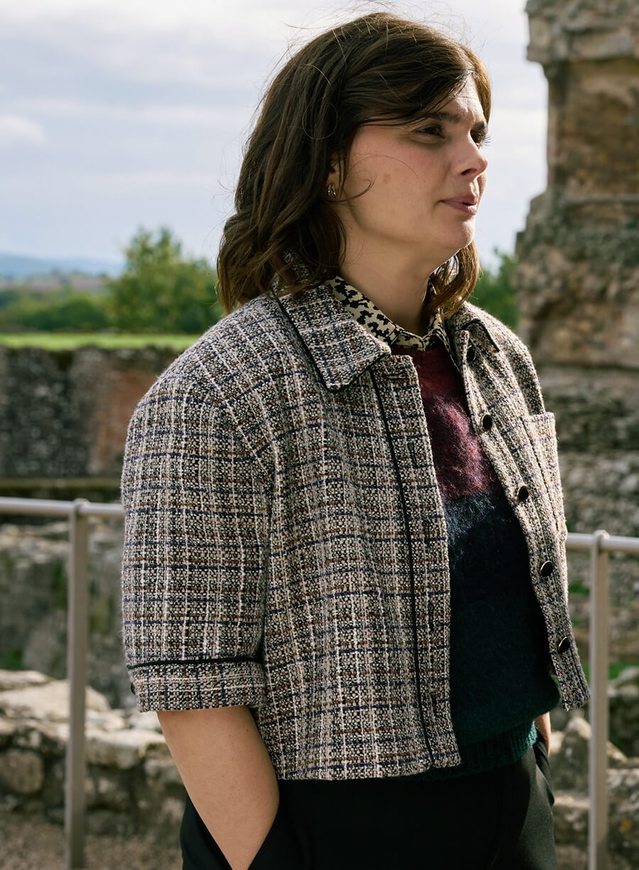 Janie Mallowan Grey Cropped Jacket