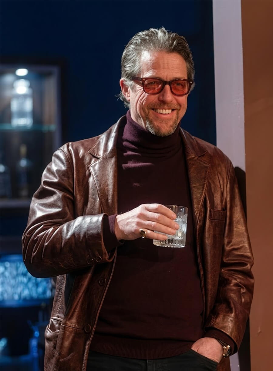 Hugh Grant The Gentlemen 2024 Burgundy Jacket