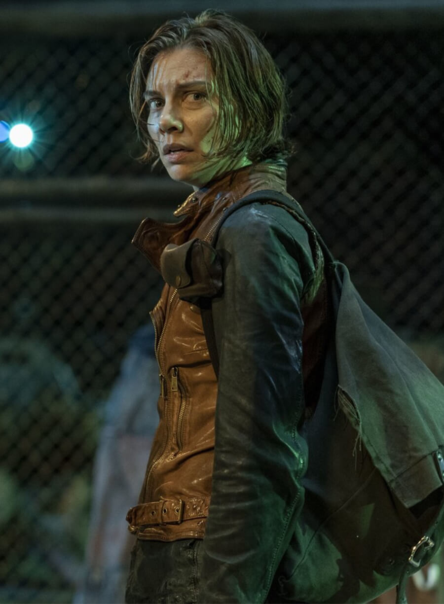 Lauren Cohan Brown Leather Vest