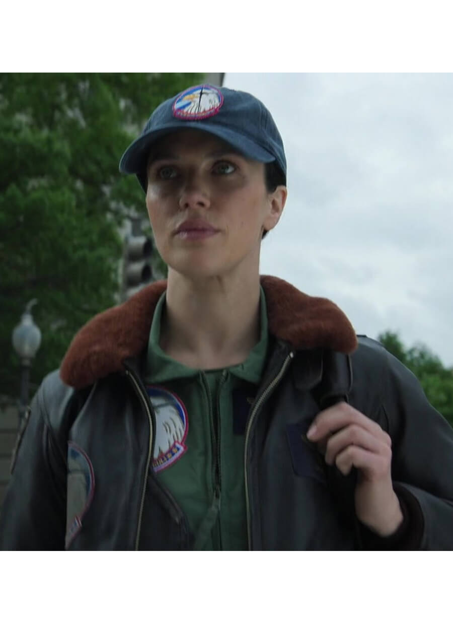 Jessica Brown Silo S03 Charlotte Keene Bomber Flight Jacket