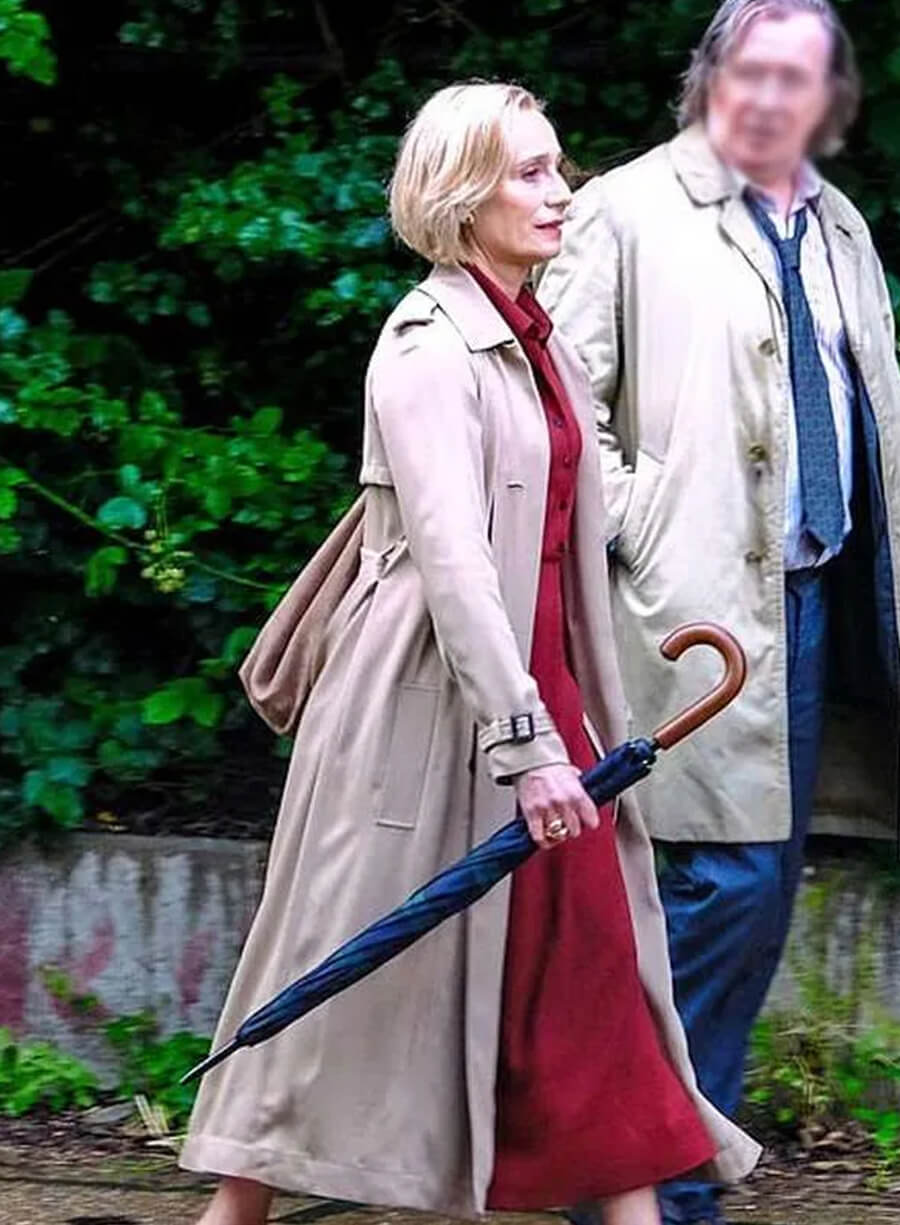 Slow Horses S03 Kristin Scott Thomas Beige Trench Coat