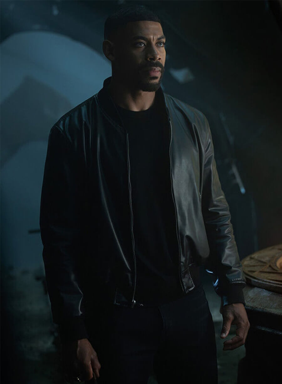 Aaron Pierre Lanterns Leather Jacket
