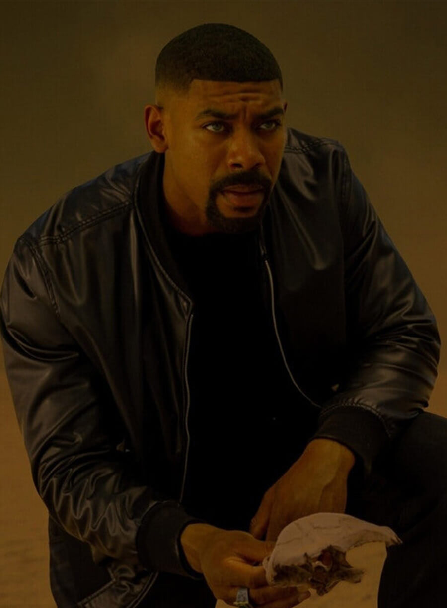 Aaron Pierre Lanterns S01 John Stewart Black Leather Jacket