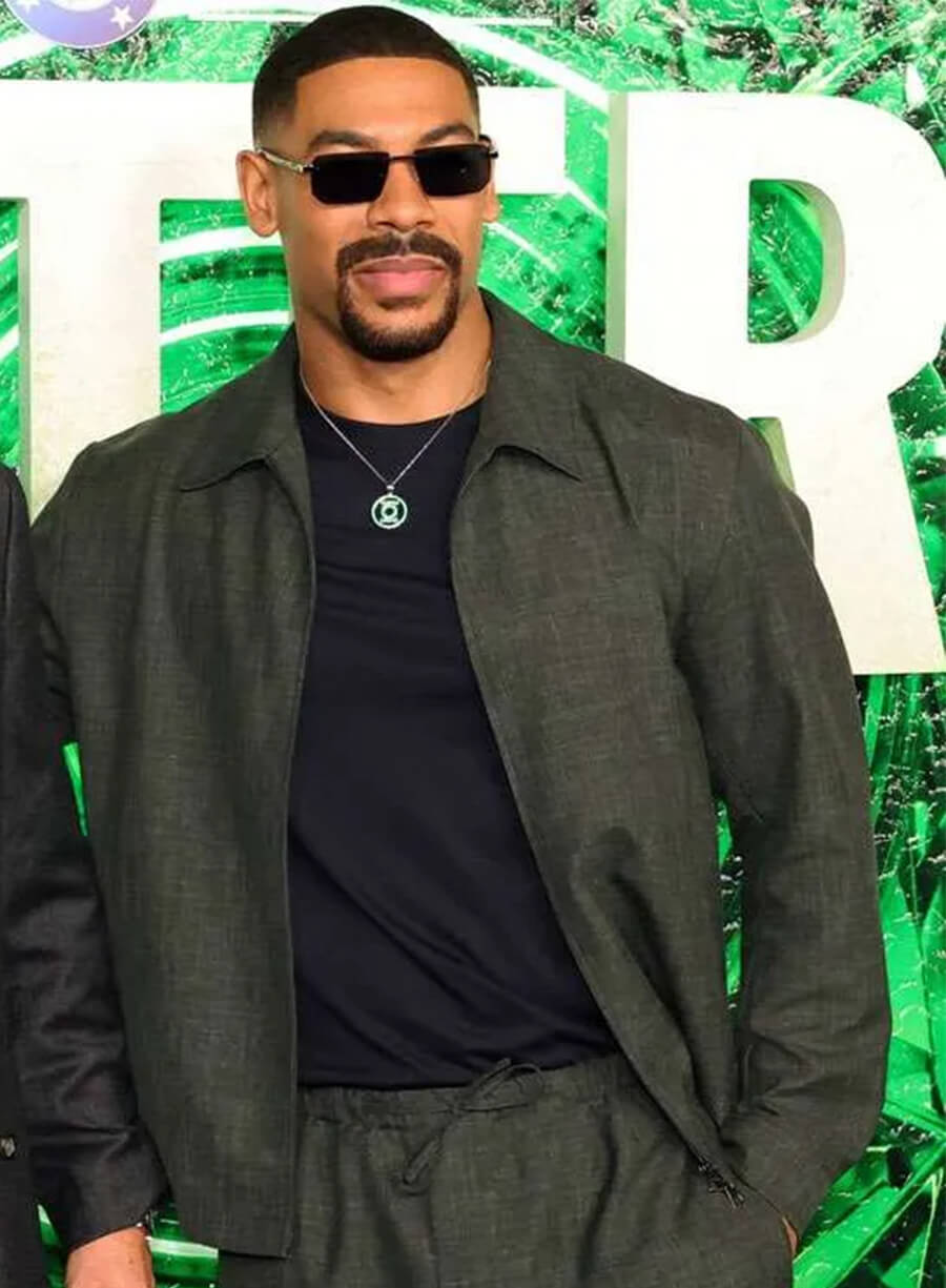 Aaron Pierre Lanterns 2026 Premiere Grey Jacket