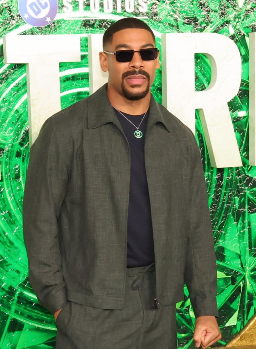 Aaron Pierre Lanterns 2026 Premiere Grey Jacket