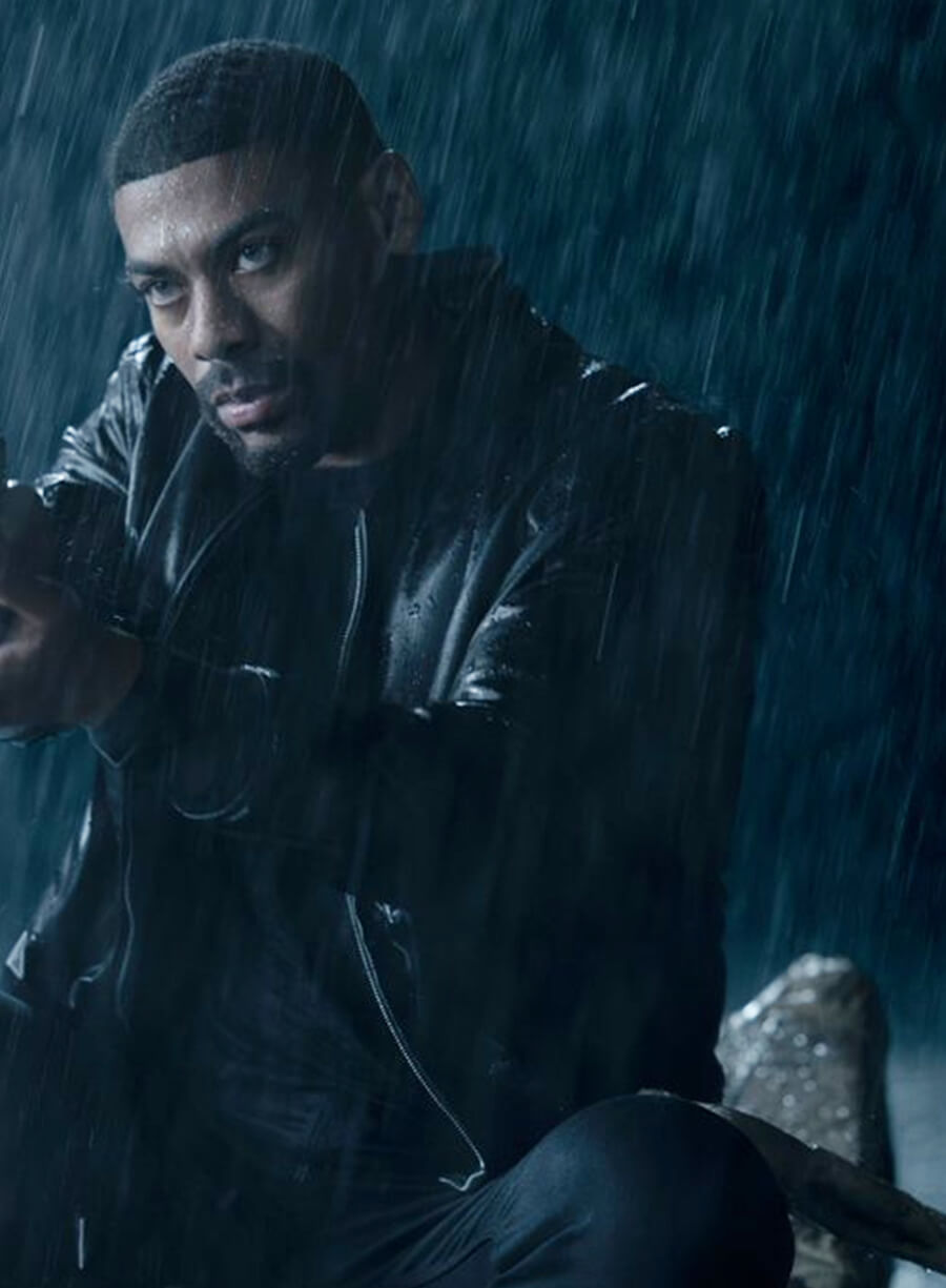 Aaron Pierre Lanterns S02 John Stewart Leather Bomber Jacket