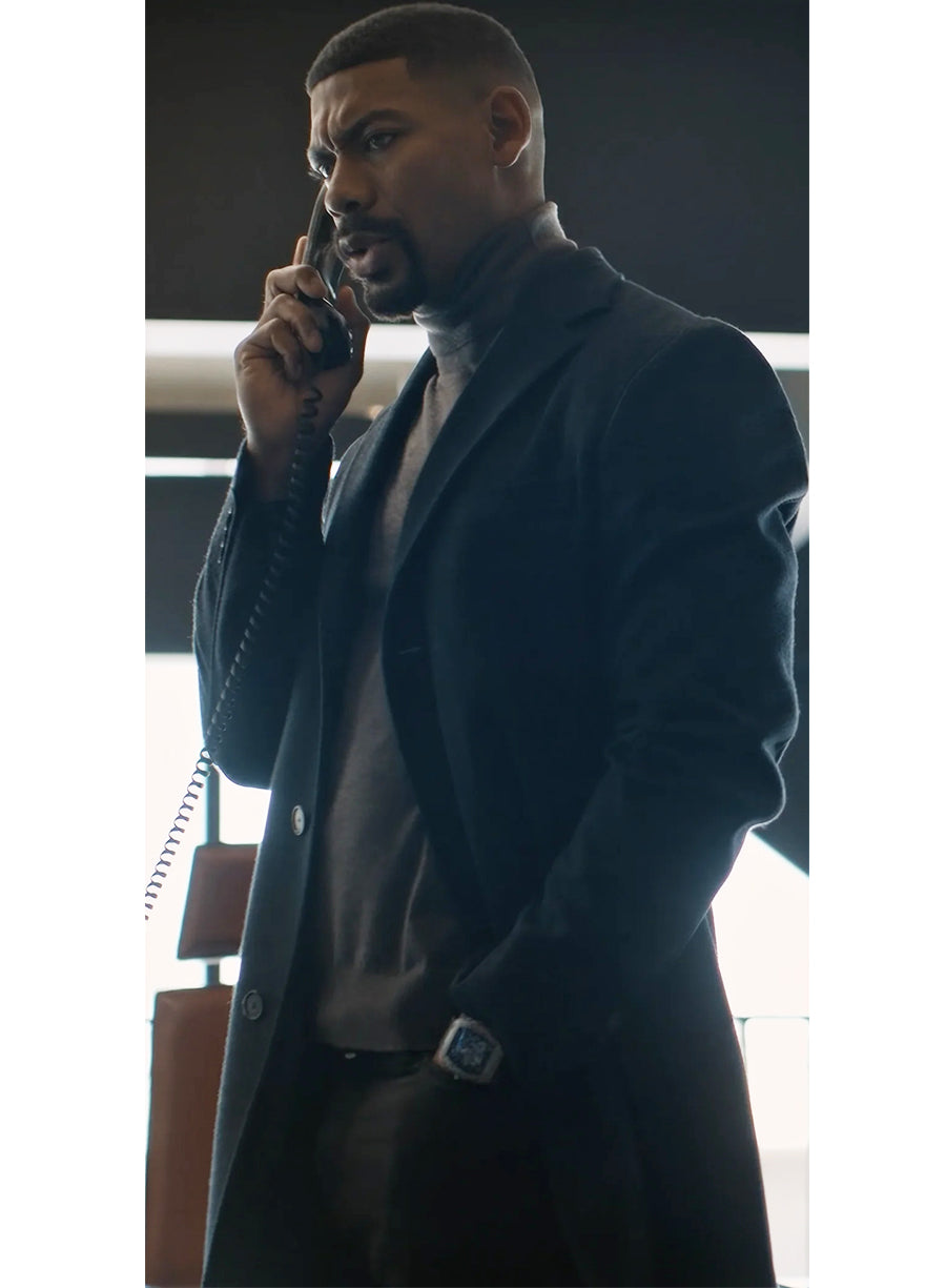 Aaron Pierre Lanterns S01 John Stewart Wool Coat