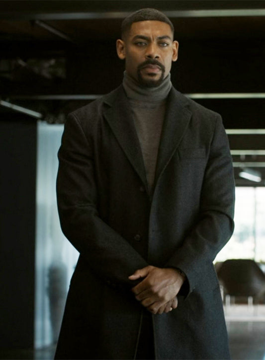 Aaron Pierre Lanterns S01 John Stewart Wool Coat