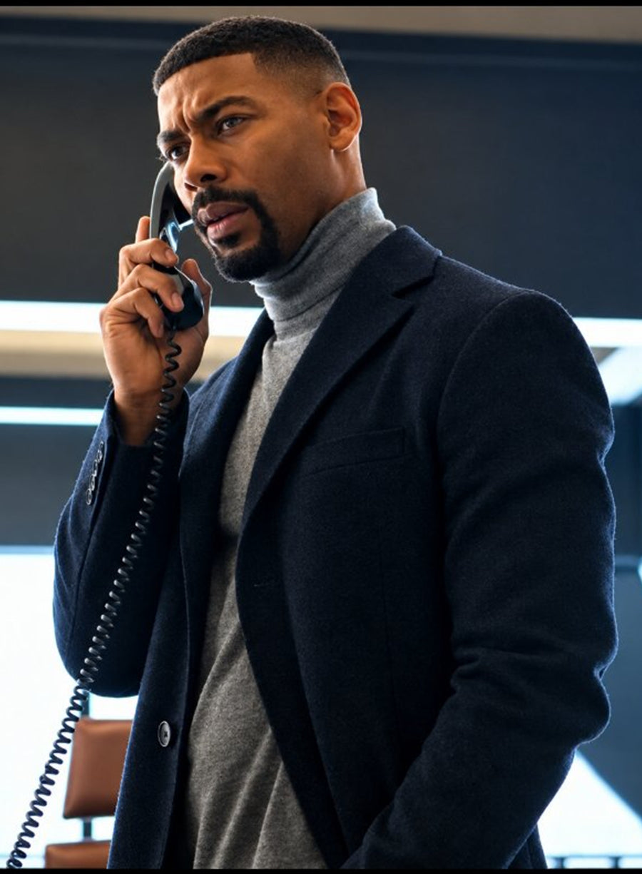 Aaron Pierre Lanterns S01 John Stewart Wool Coat