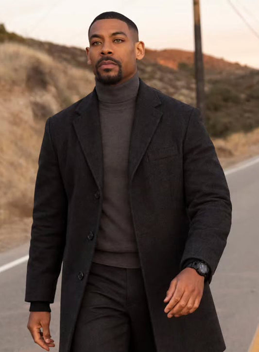 John Stewart Lanterns S01 Gray Wool Coat