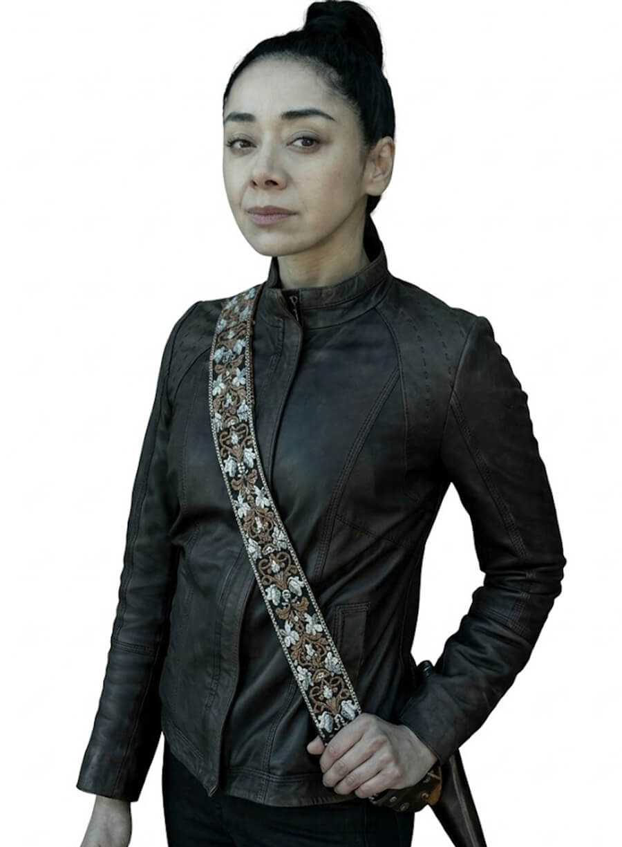 Aimee Garcia Brown Leather Jacket