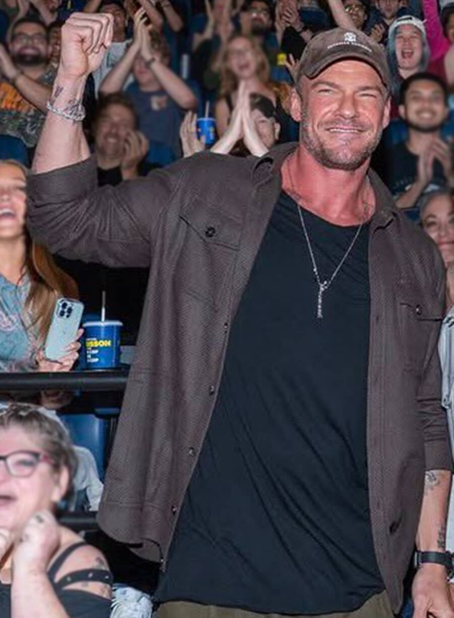 Alan Ritchson Runner 2026 Brown Jacket