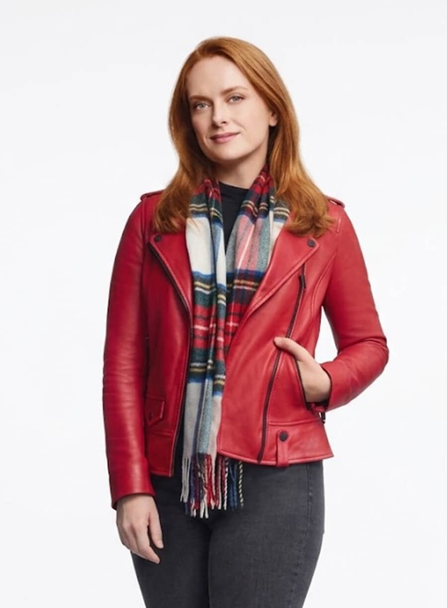 Alex Paxton Red Leather Jacket