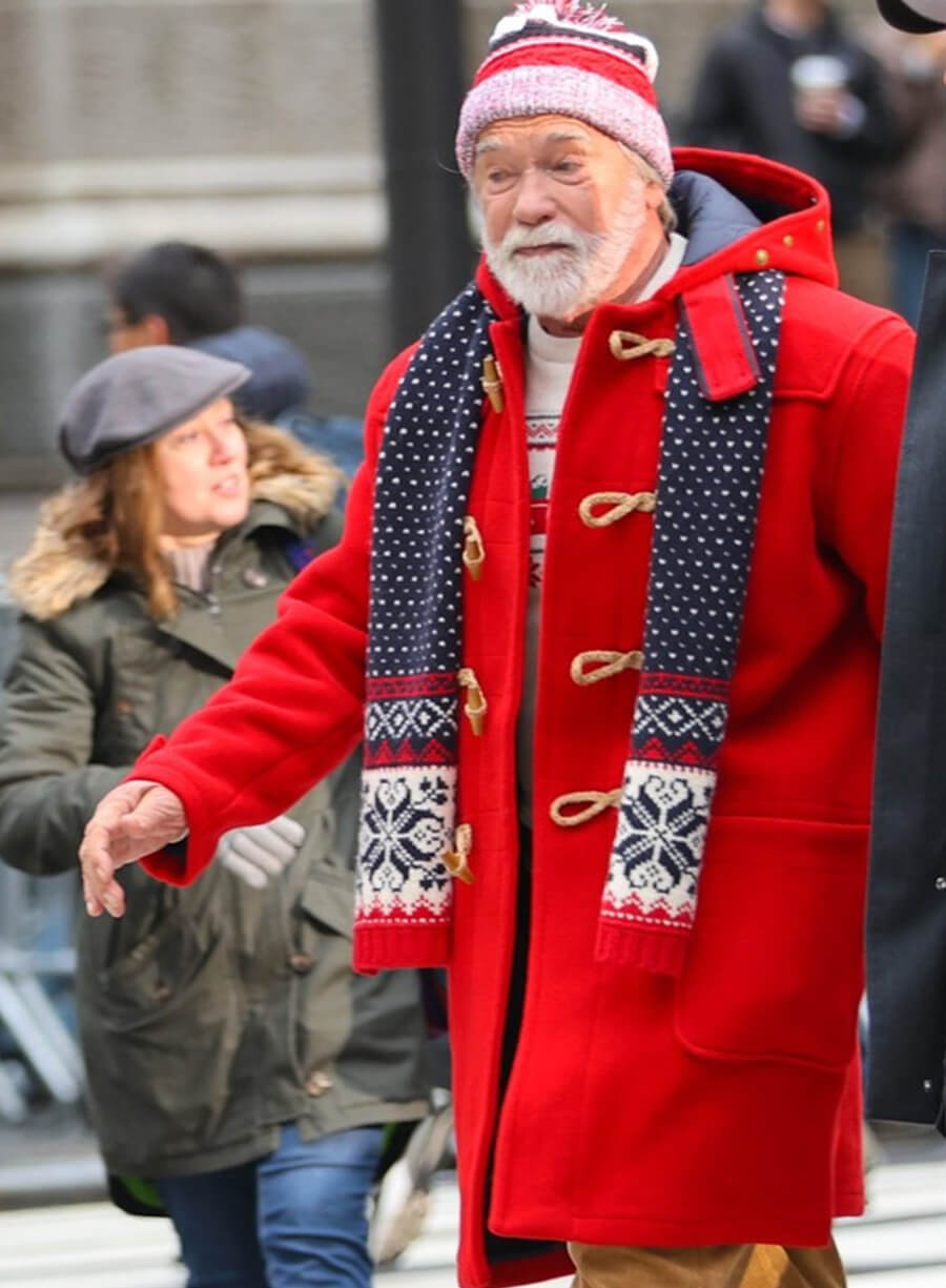 The Man with the Bag Santa Red Coat