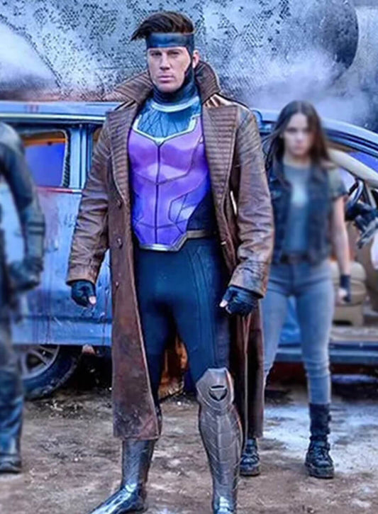 Avengers: Doomsday Channing Tatum Gambit Brown Leather Coat 