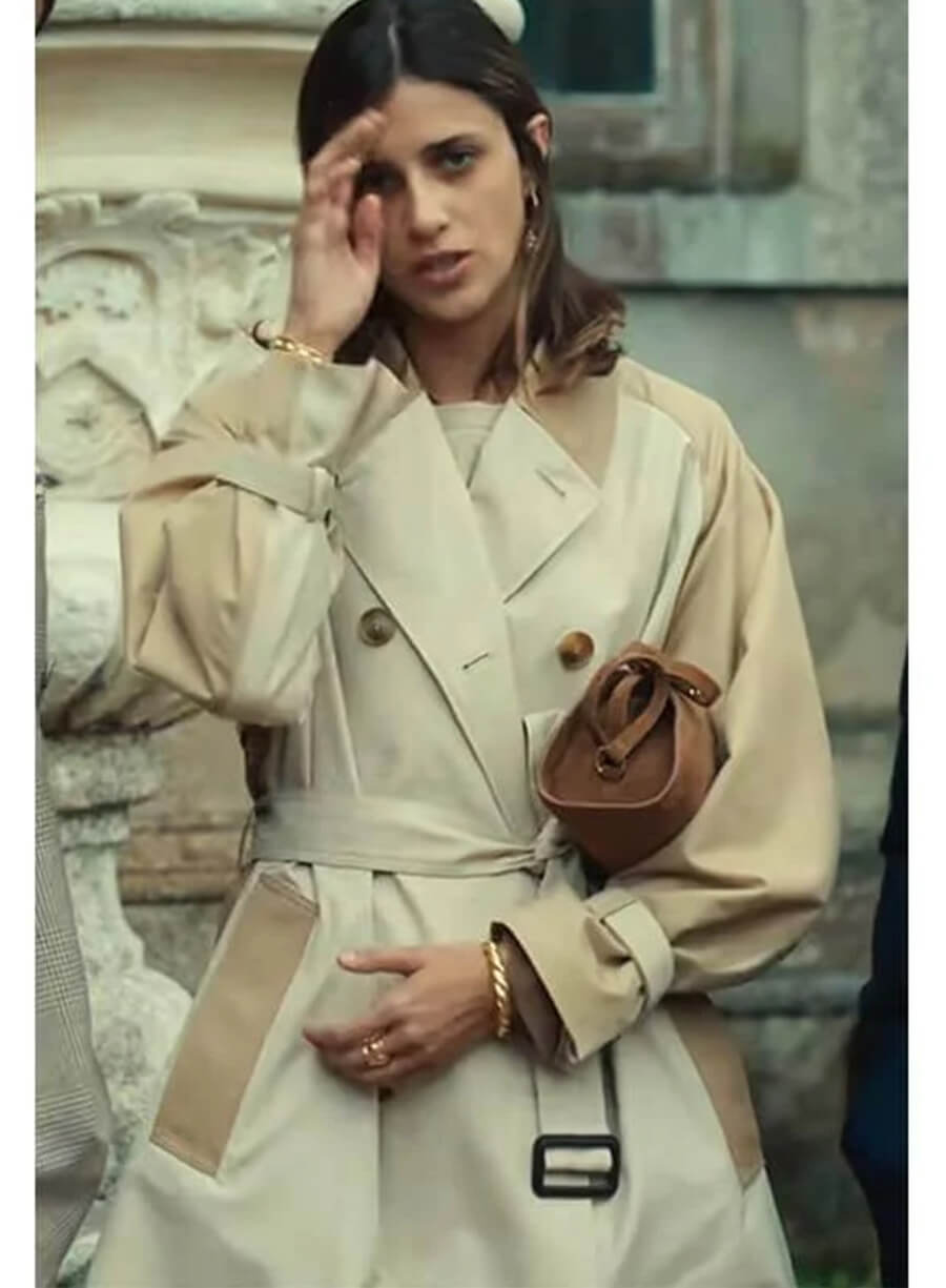 Benedetta Porcaroli The Gentlemen S02 Beige Trench Coat