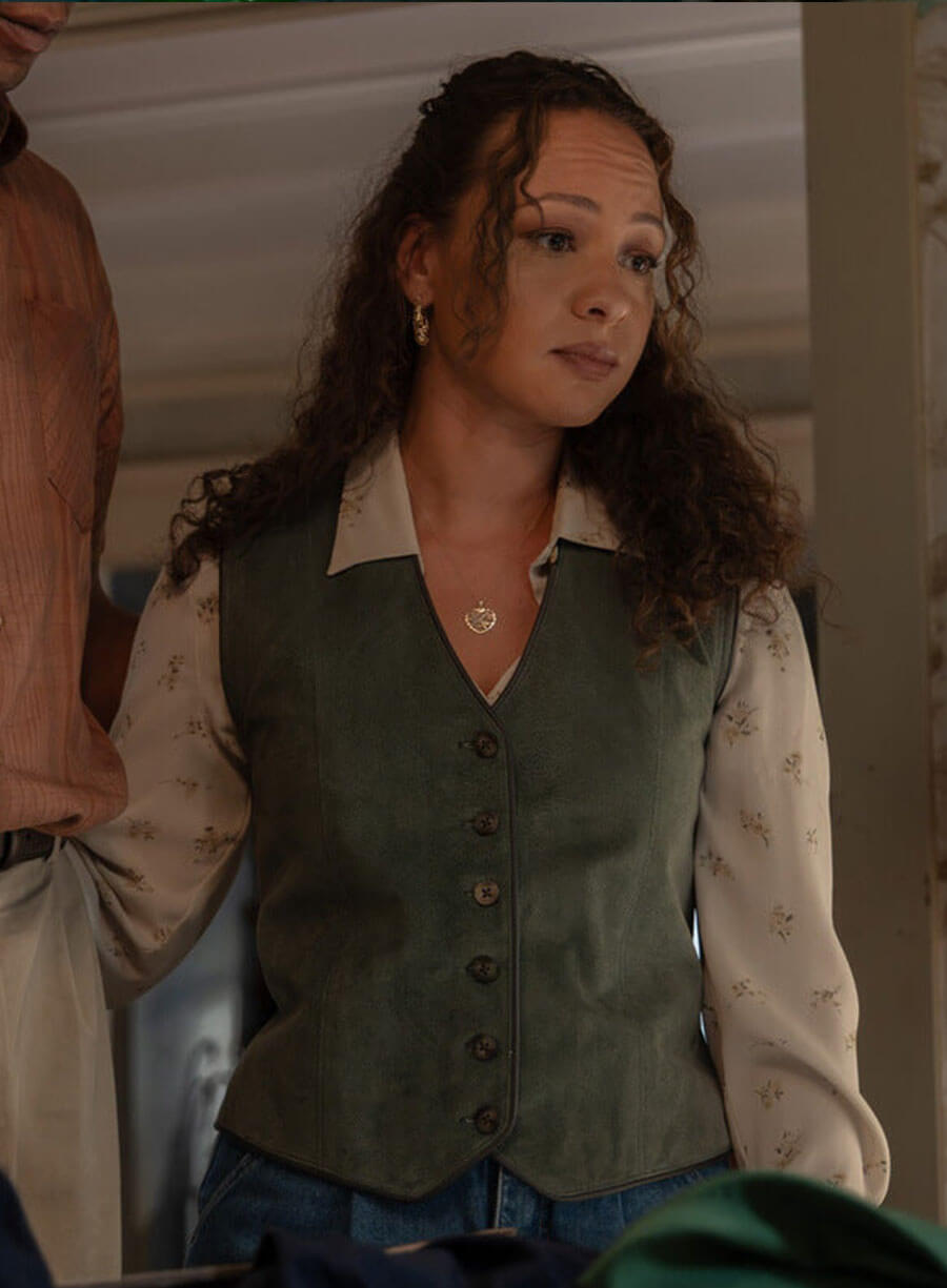 Bernadette Stewart Lanterns S01 Green Suede Vest
