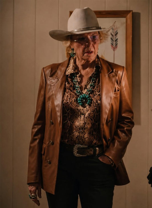 Beulah Jackson Dutton Ranch Leather Blazer