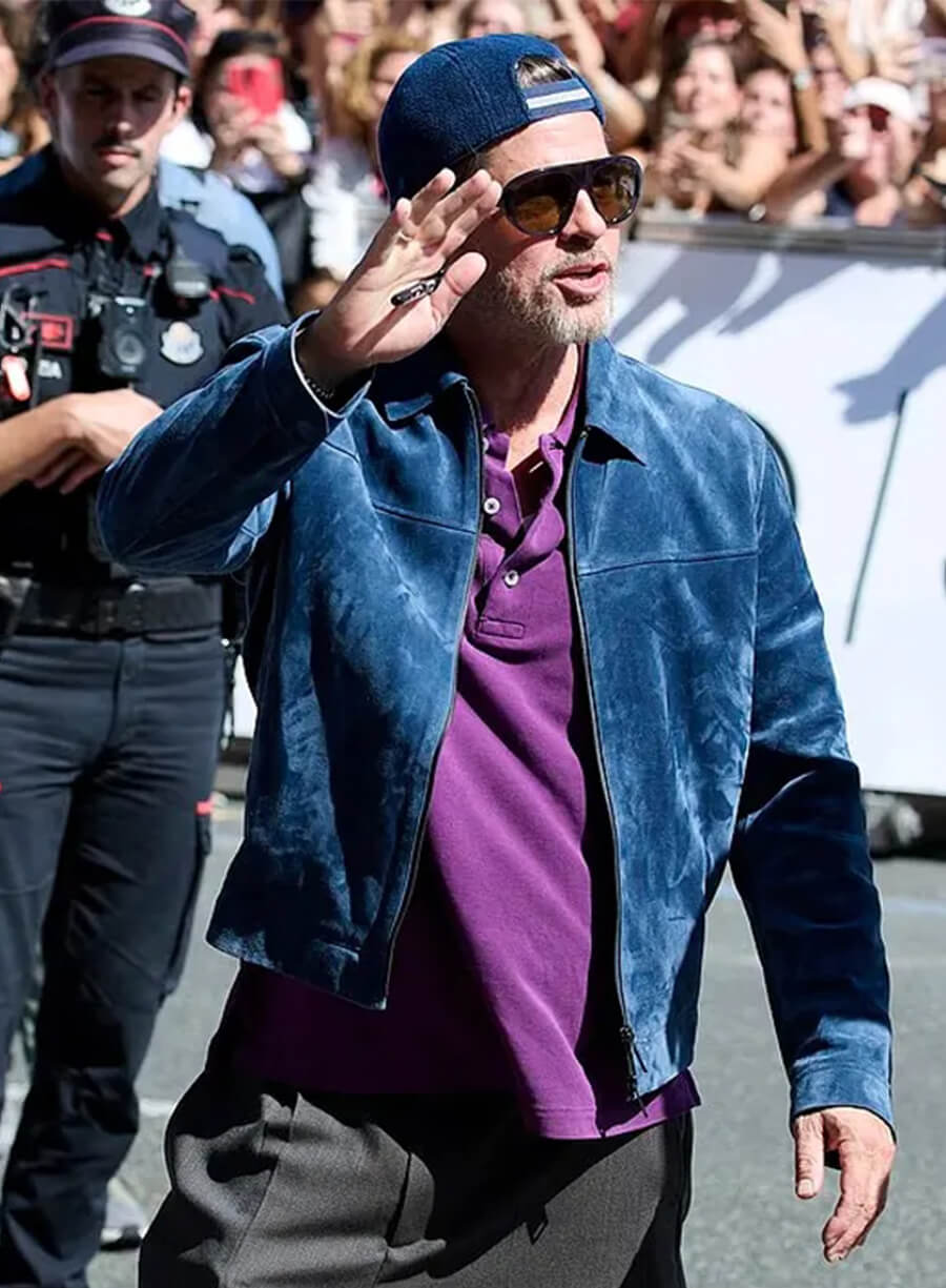 Brad Pitt Suede Jacket