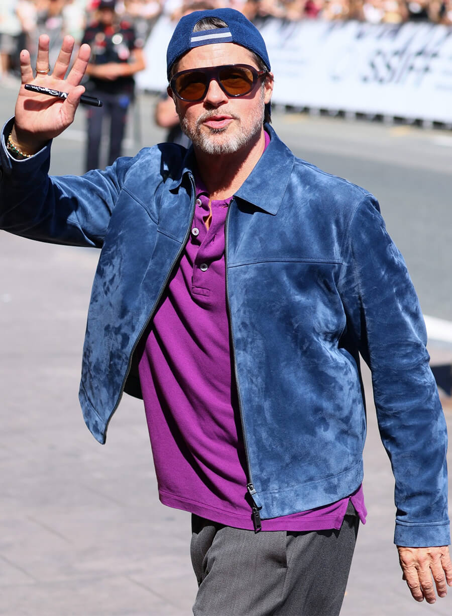 Brad Pitt Blue Jacket