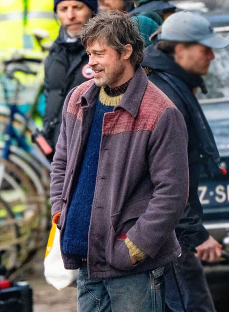 Brad Pitt The Riders 2027 Wool Jacket
