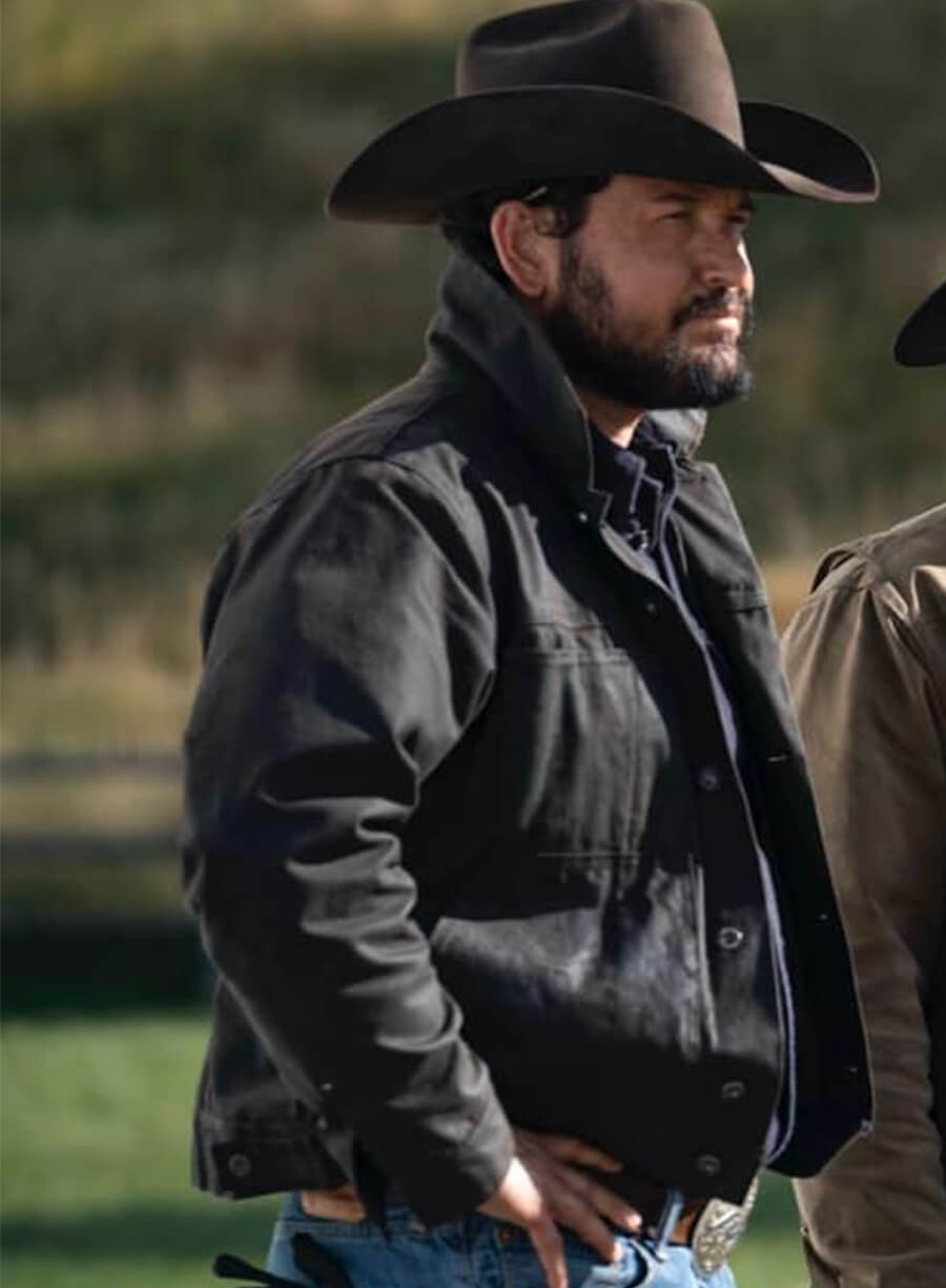 Cole Hauser Yellowstone Rip Wheeler Black Cotton Jacket 