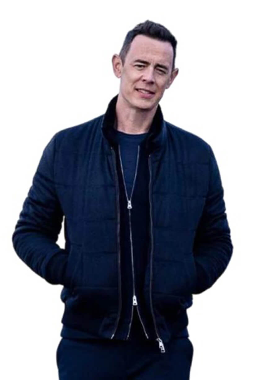 Colin Hanks Silo S03 Per Stensen Blue Bomber Jacket