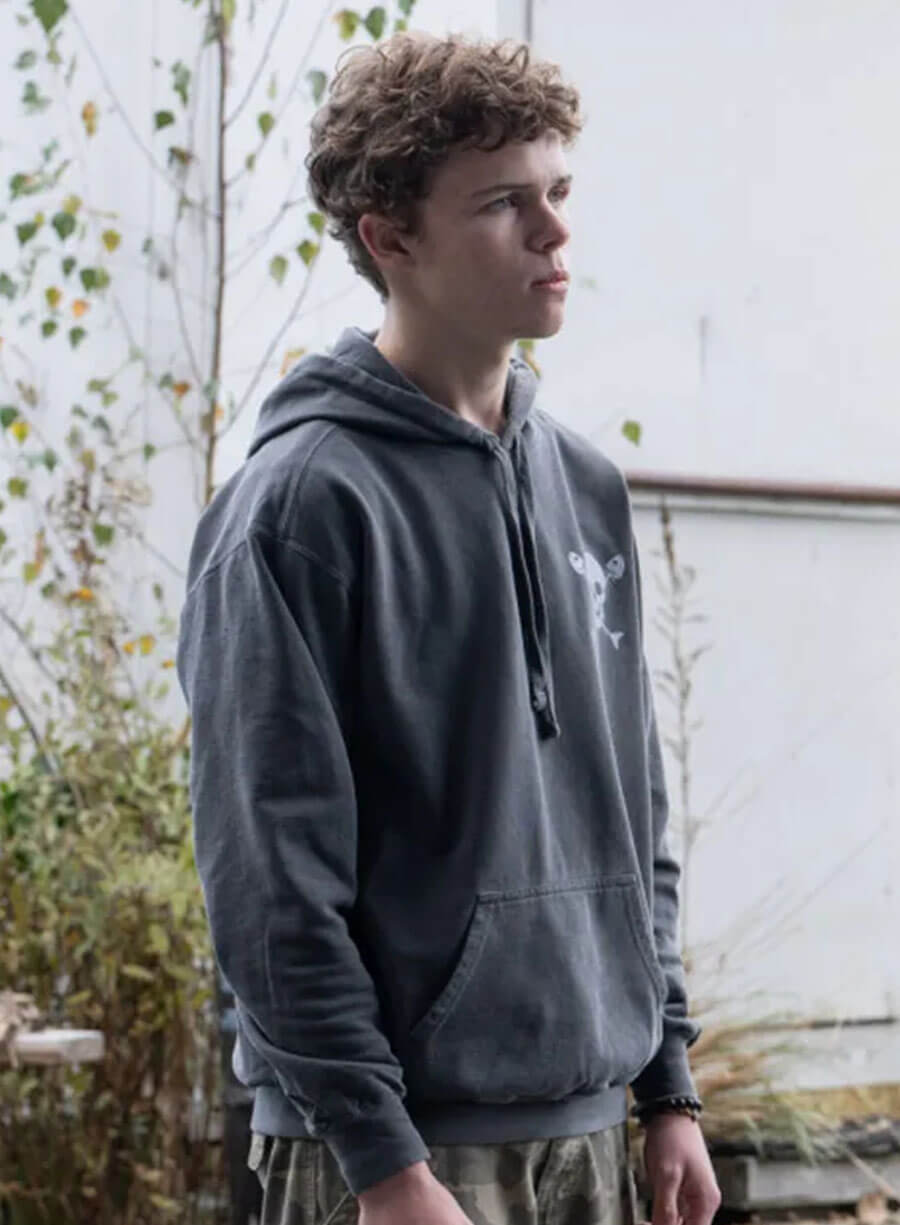 Colin O’Brien Tracker S03 Spencer Flint Grey Zip-up Hoodie 