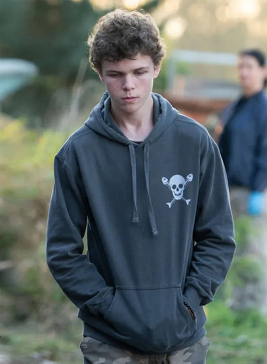 Colin O’Brien Tracker S03 Spencer Flint Grey Zip-up Hoodie 