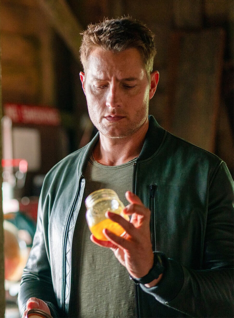 Colter Shaw Tracker S02 Green Leather Bomber Jacket