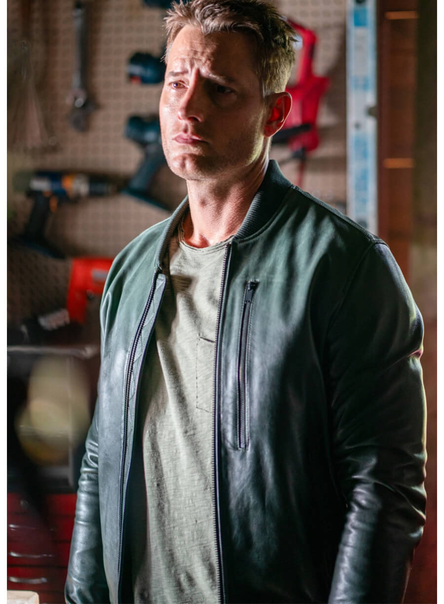 Colter Shaw Tracker S02 Green Leather Bomber Jacket
