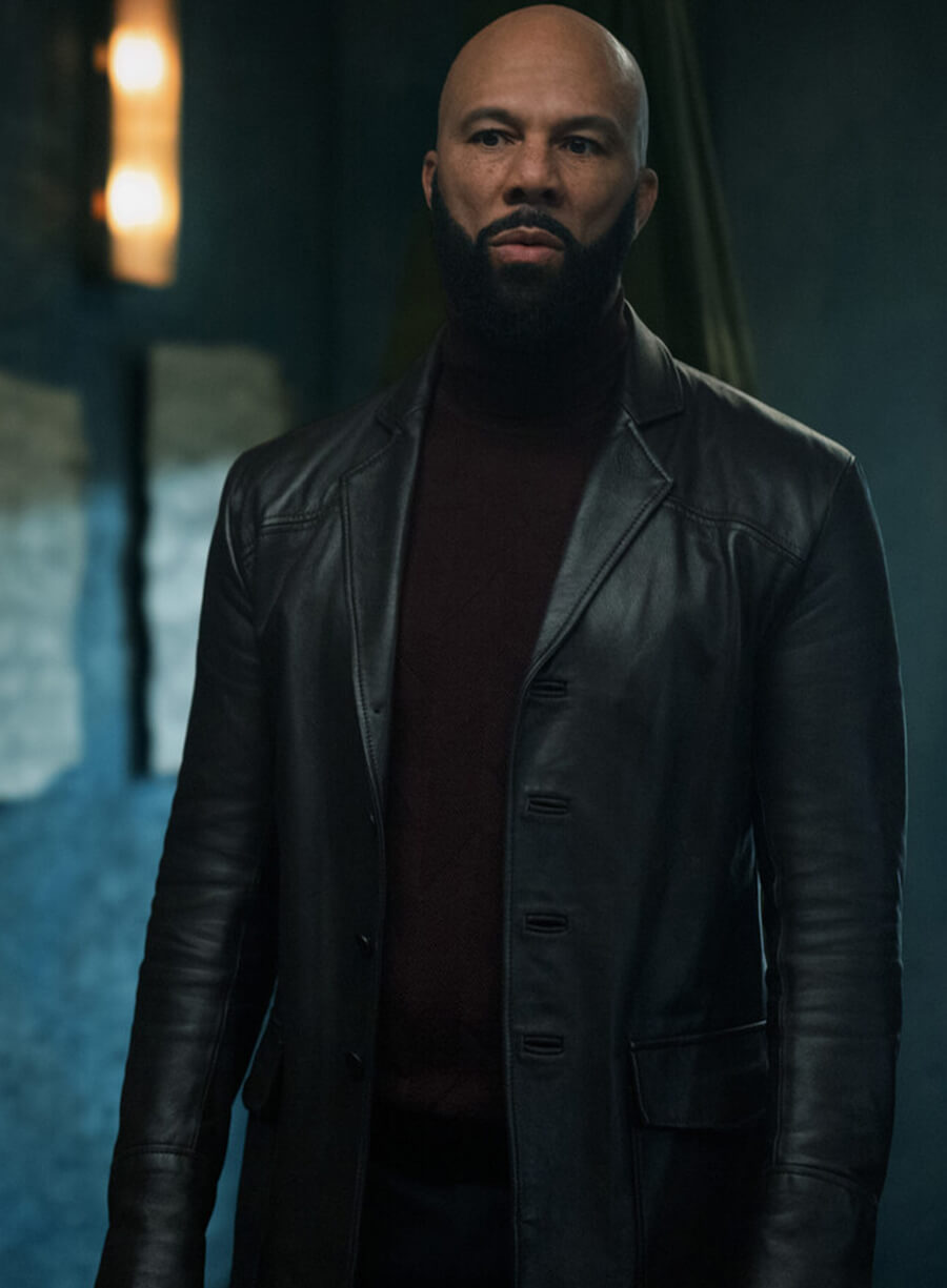 Common Silo S03 Robert Sims Black Leather Blazer Coat