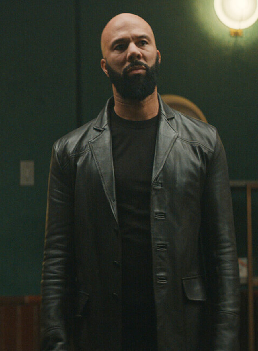 Common Silo S03 Robert Sims Black Leather Blazer Coat