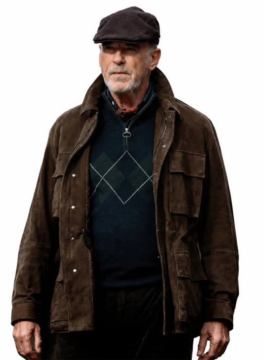 Conrad Harrigan MobLand S01 Brown Suede Leather Jacket