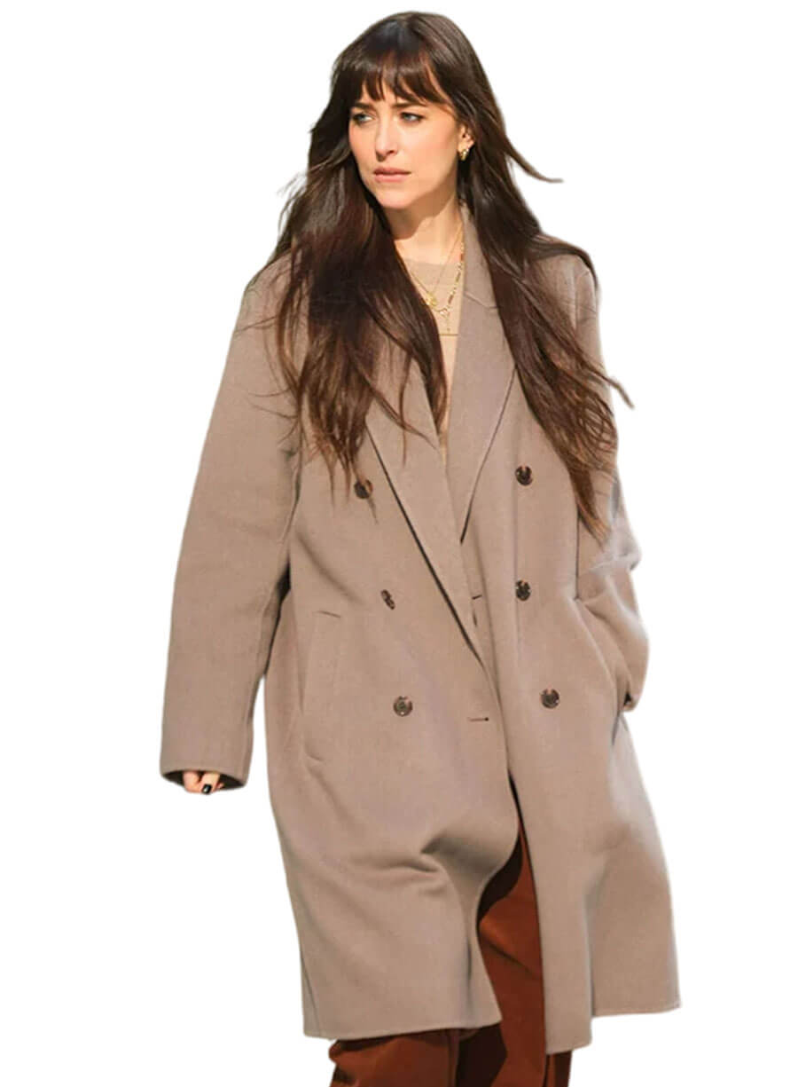 Dakota Johnson Verity 2026 Lowen Ashleigh Wool Coat