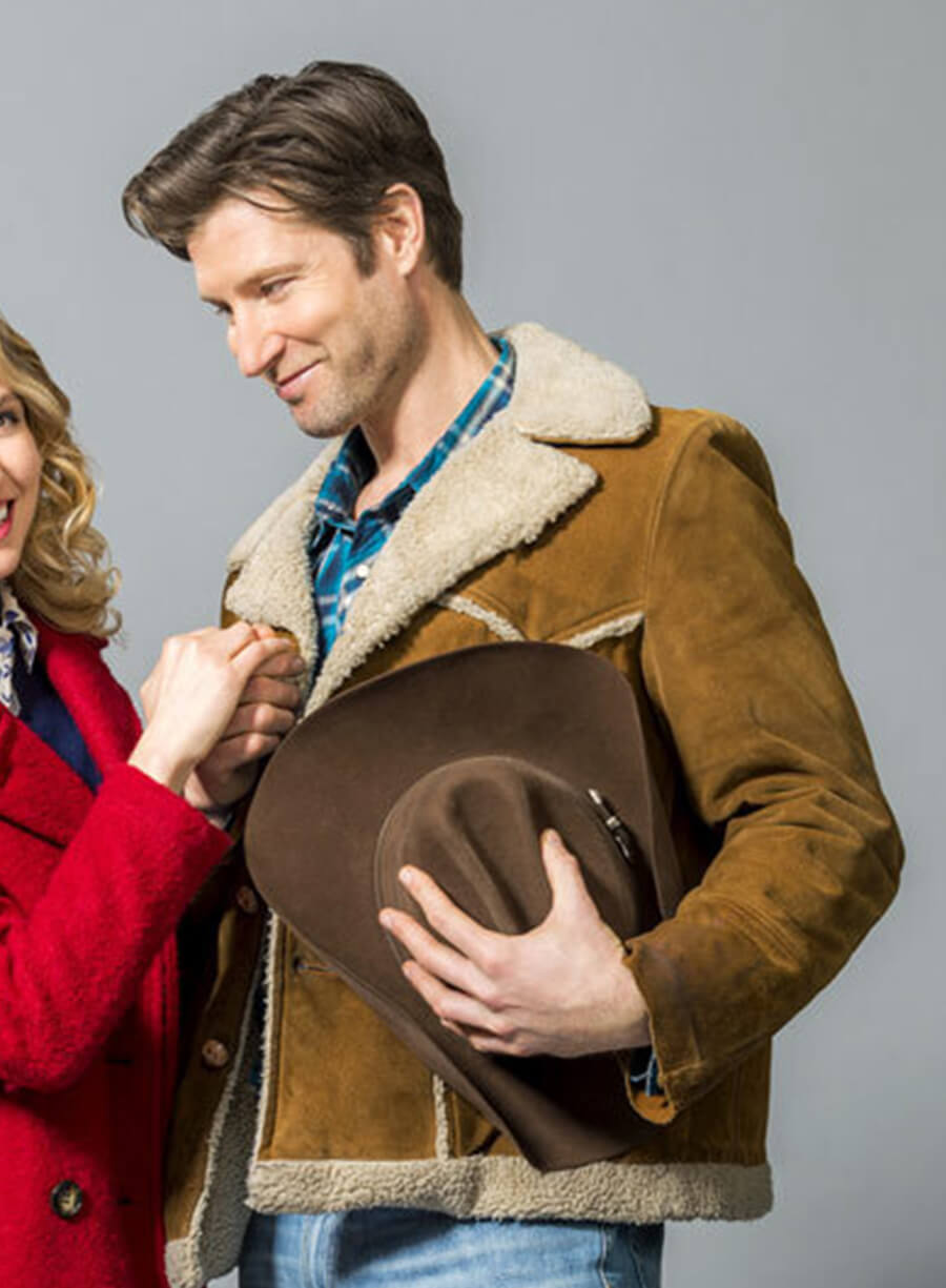 Damon Runyan One Starry Christmas Brown Suede Jacket