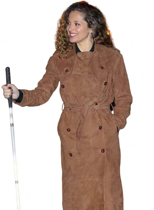 Margarita Levieva Brown Suede Coat