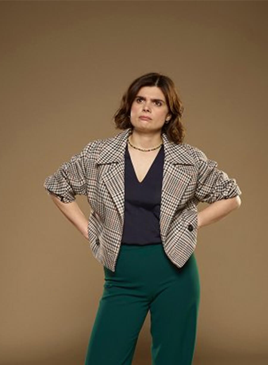Gwyneth Keyworth Grey Cropped Blazer