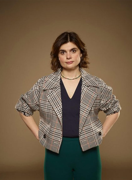 Janie Mallowan Grey Cropped Blazer