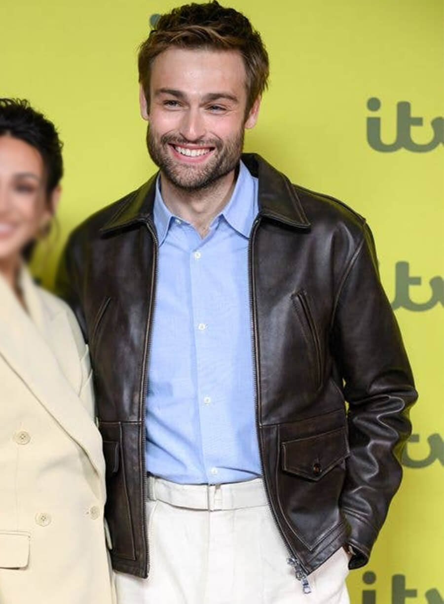 Douglas Booth The Blame 2026 Black Leather Jacket
