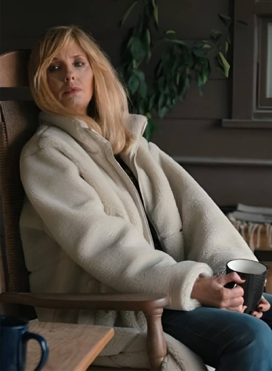 Dutton Ranch Beth Dutton White Faux Fur Coat