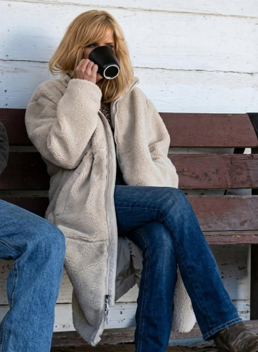 Dutton Ranch Beth Dutton White Fur Coat