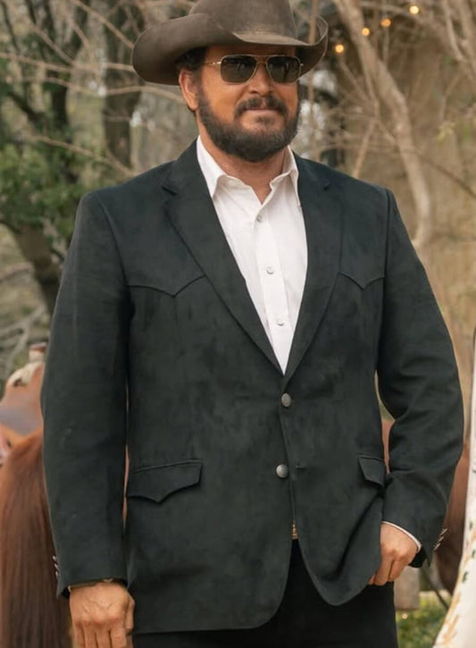 Dutton Ranch S01 Rip Wheeler Black Suede Blazer