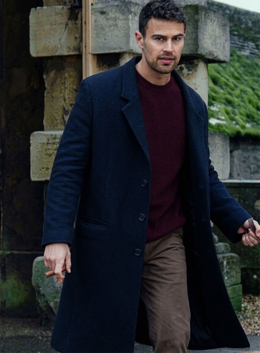 Eddie Halstead The Gentlemen 2024 Blue Trench Coat