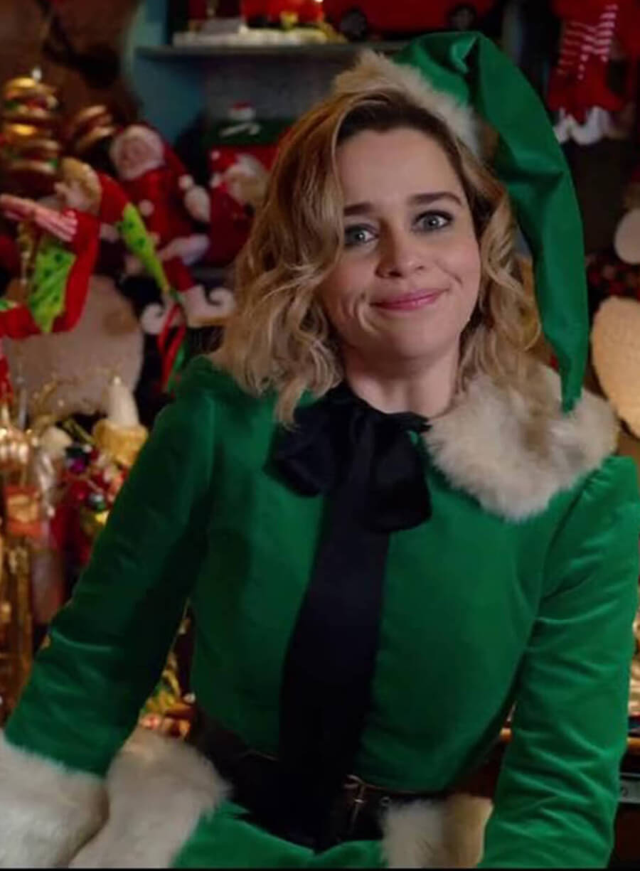 Emilia Clarke Last Christmas Katarina Andrich Velvet Coat