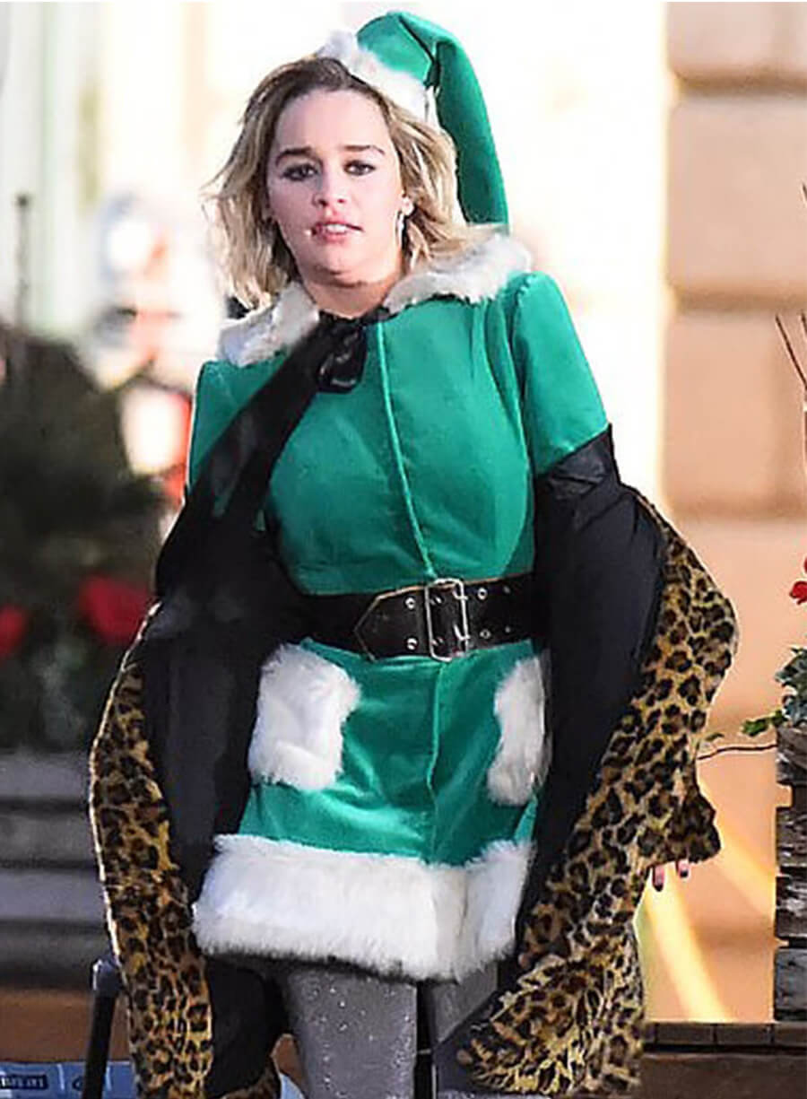 Emilia Clarke Katarina Andrich Velvet Coat