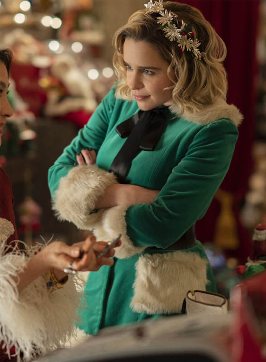 Emilia Clarke Green Coat